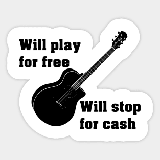 Guitar player Sticker